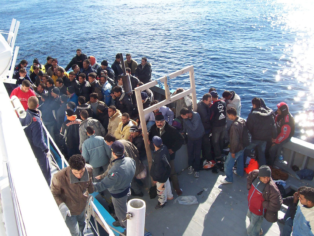 Bootsflüchtlinge auf Sizilien