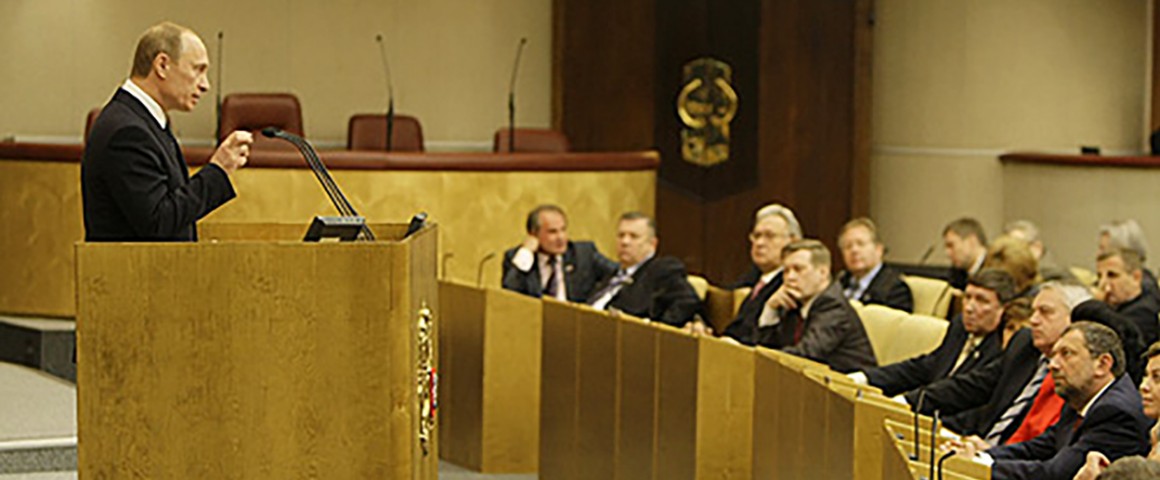 Vladimir Putin bei Ansprache
