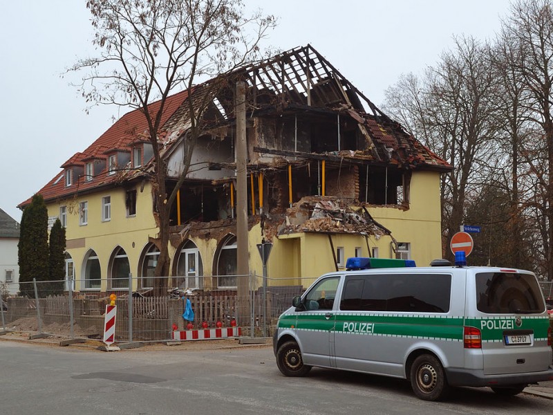 Nationalsozialistischer Untergrund - Haus in Zwickau nach Explosion