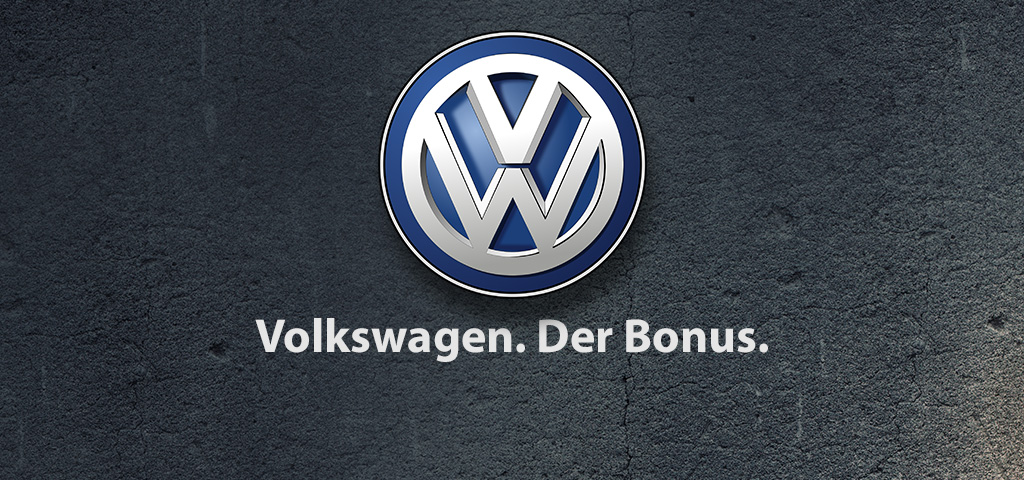 Volkswagen. Der Bonus - Ein neuer Slogan?
