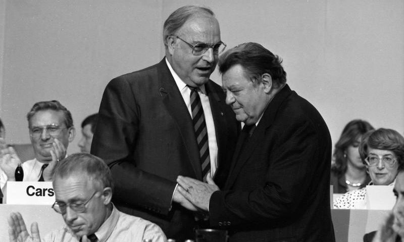 Franz-Josef Straß und Helmut Kohl 1988