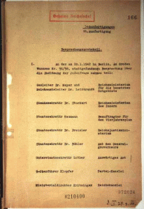 Protokoll Wannseekonferenz