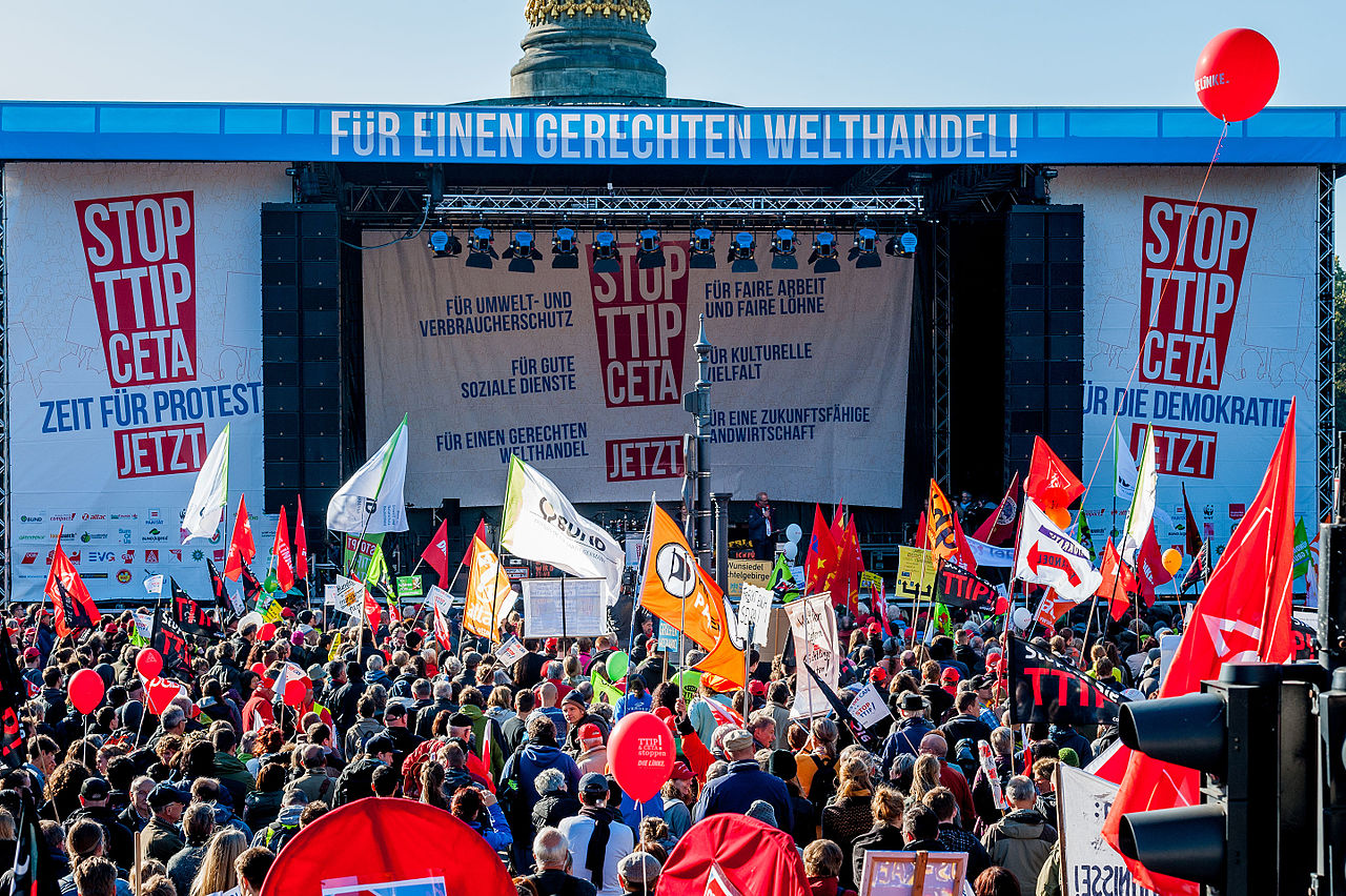 Demonstration gegen CETA und TTIP