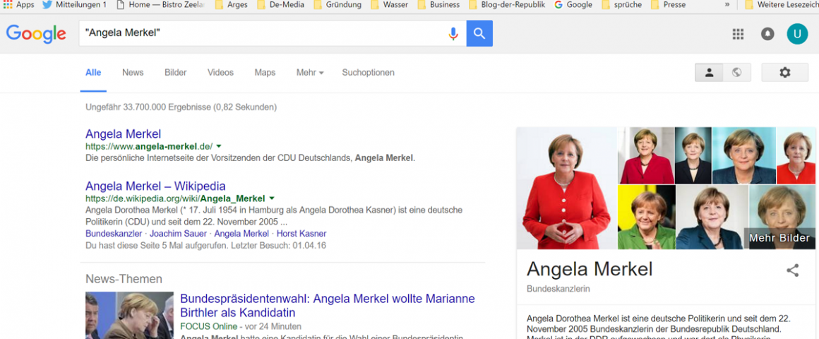 Angela Merkel bei Google
