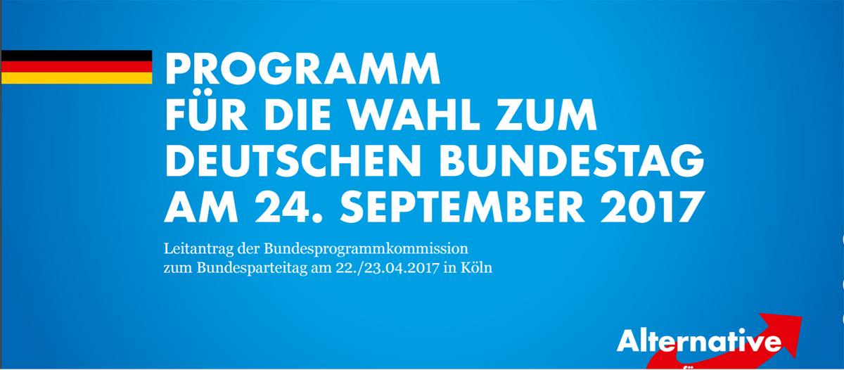 AfD Entwurf Wahlprogramm