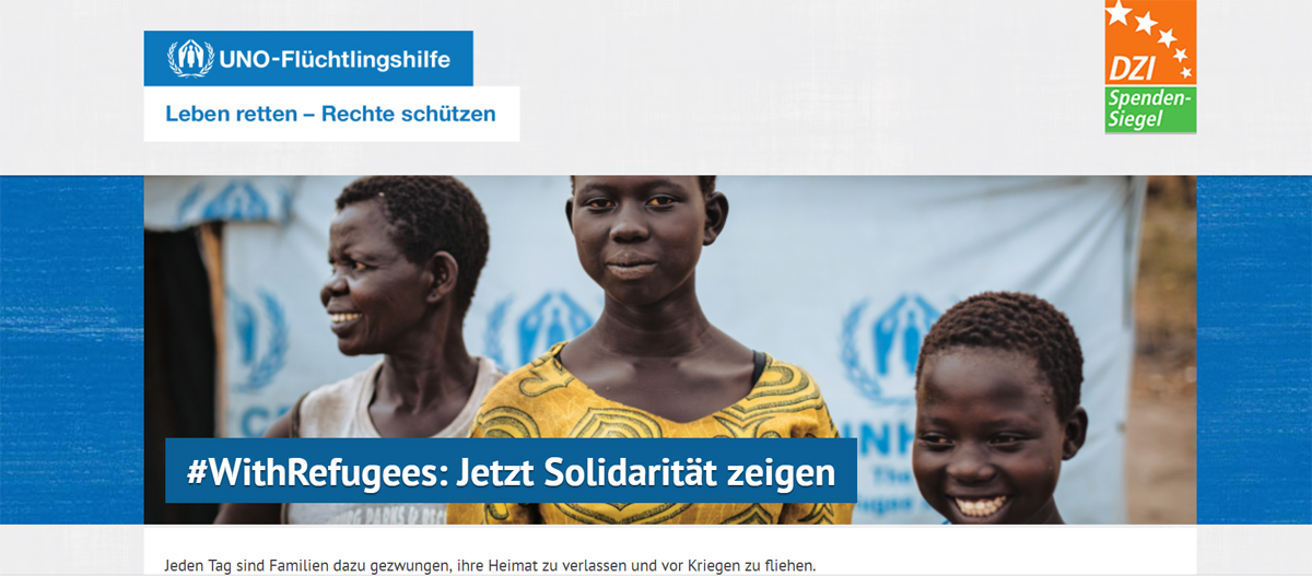 Webseite zum Weltflüchtlingstag
