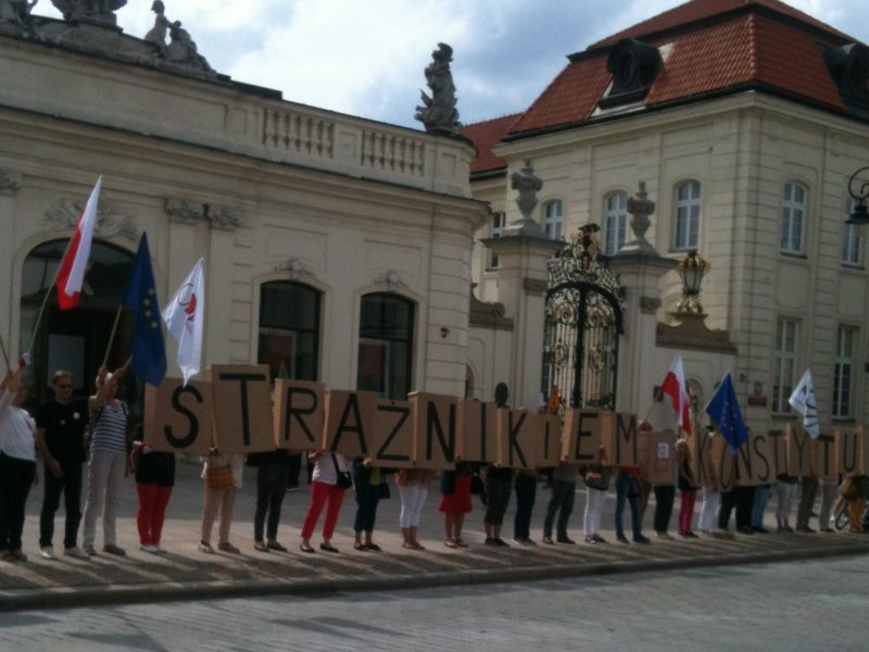 Protest in Warschau