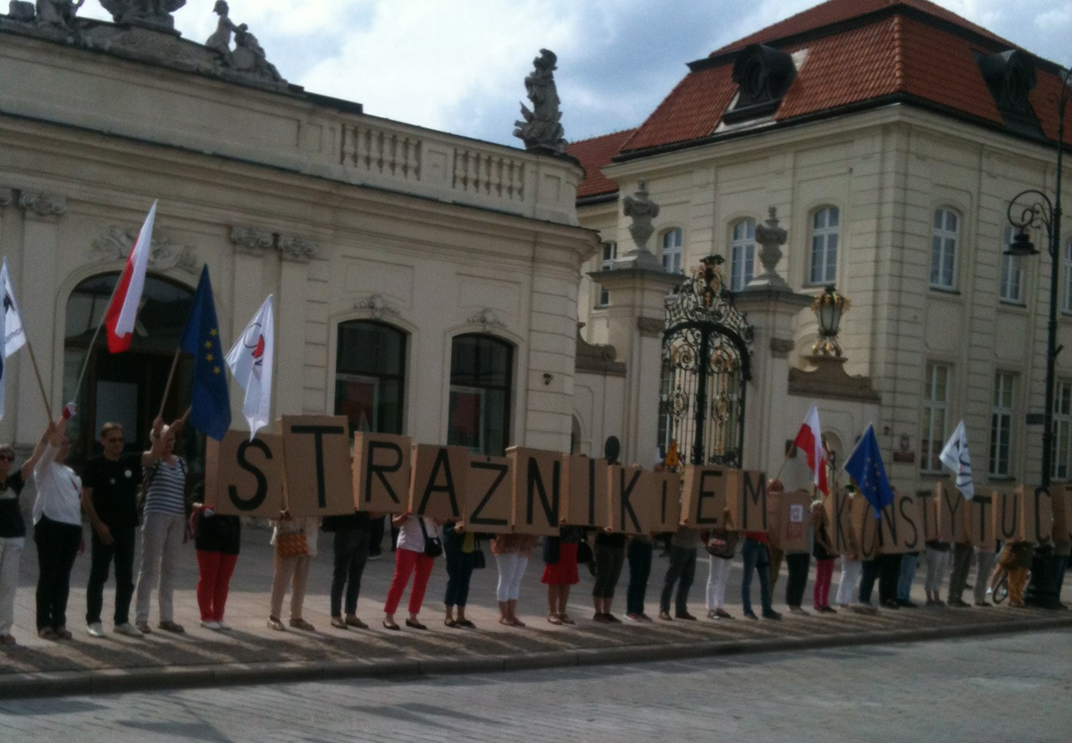 Protest in Warschau