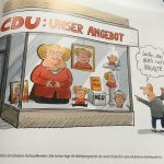 Merkel, ein Cartoon von Heiko Sakura 