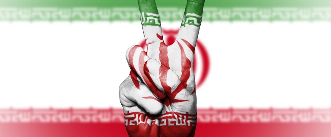Frieden,szeichen Iranische Flagge