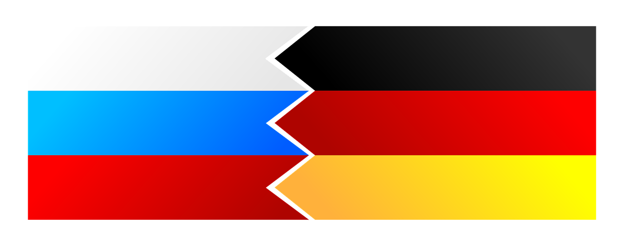 Deutschland-Russland Flaggen