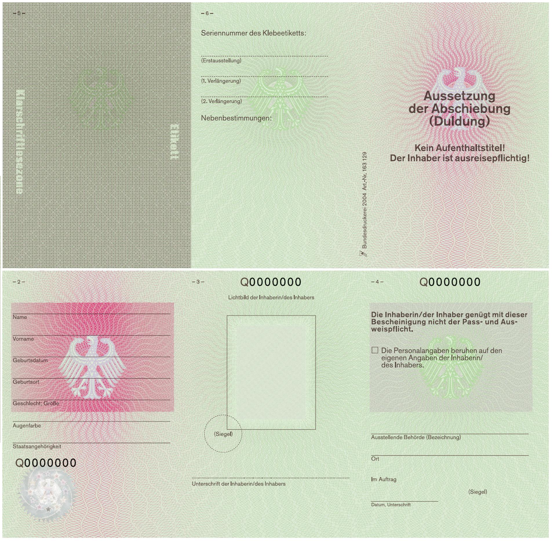 Duldung Asylbewerber