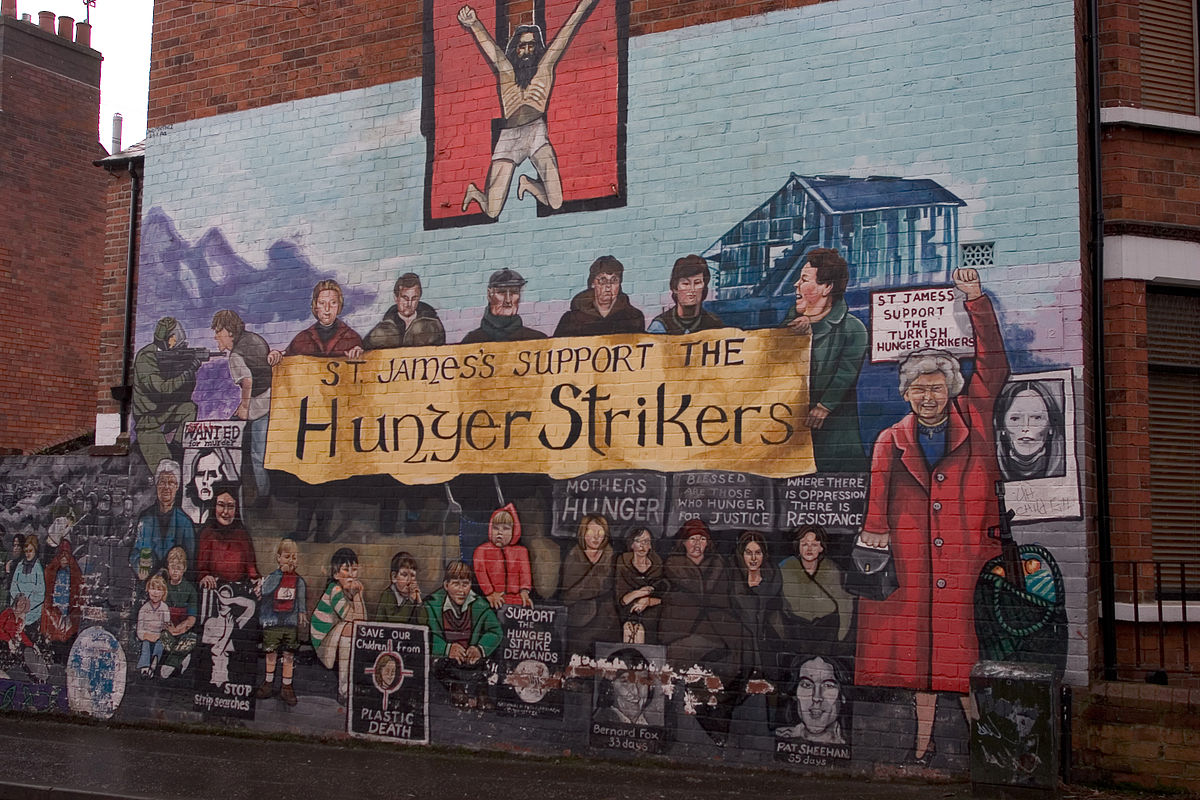 Wandgemälde Belfast zum Hungerstreik 1981