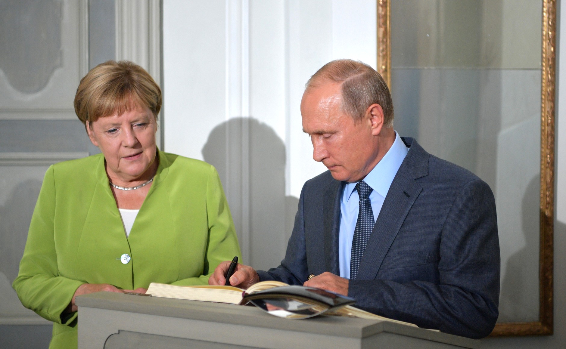 Treffen Merkel - Putin in MEseberg