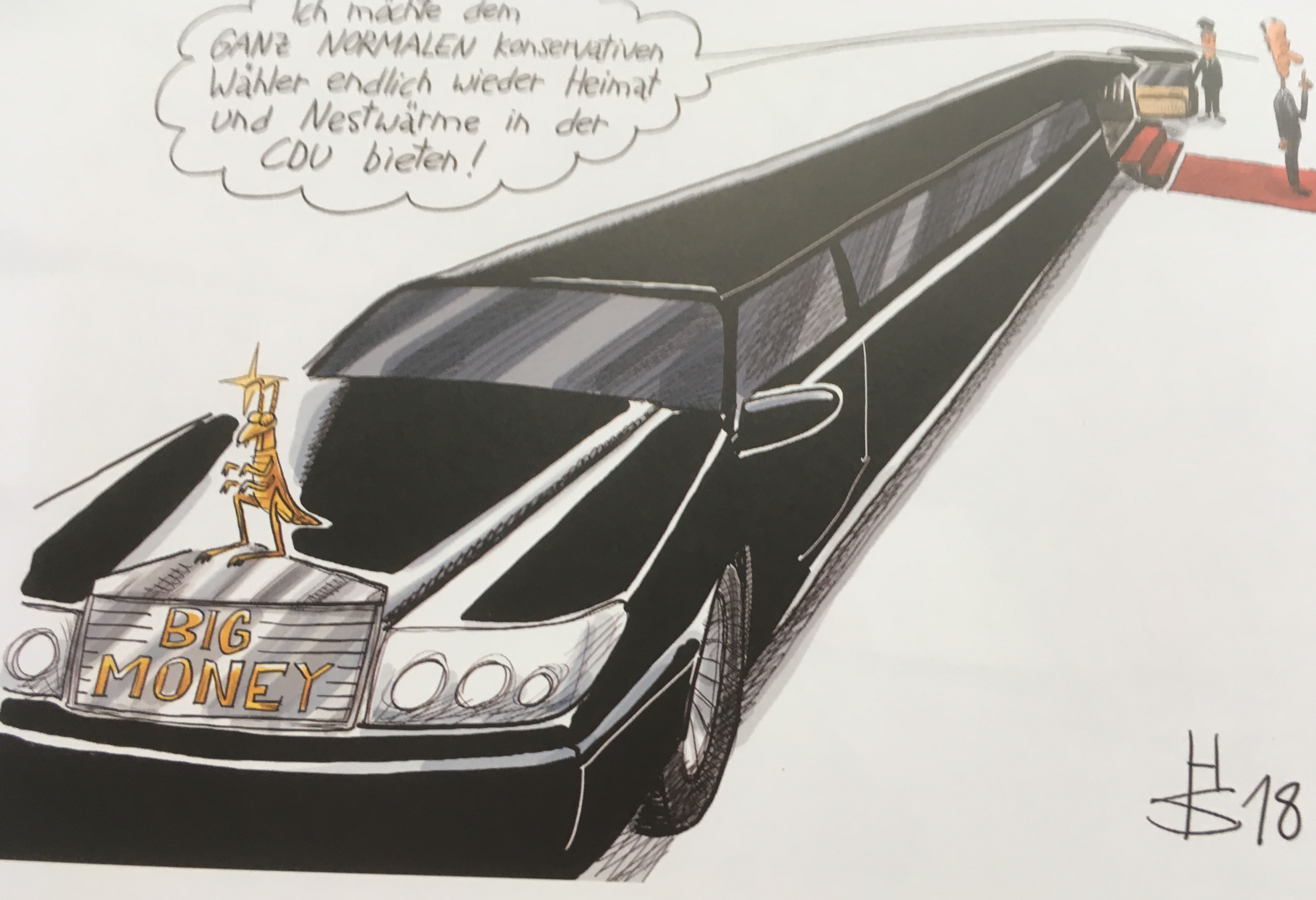 Wenn der Karikaturist jemanden auf die Hörner nimmt – Zu Heiko Sakurais Cartoons des Jahres-Ein Leckerbissen