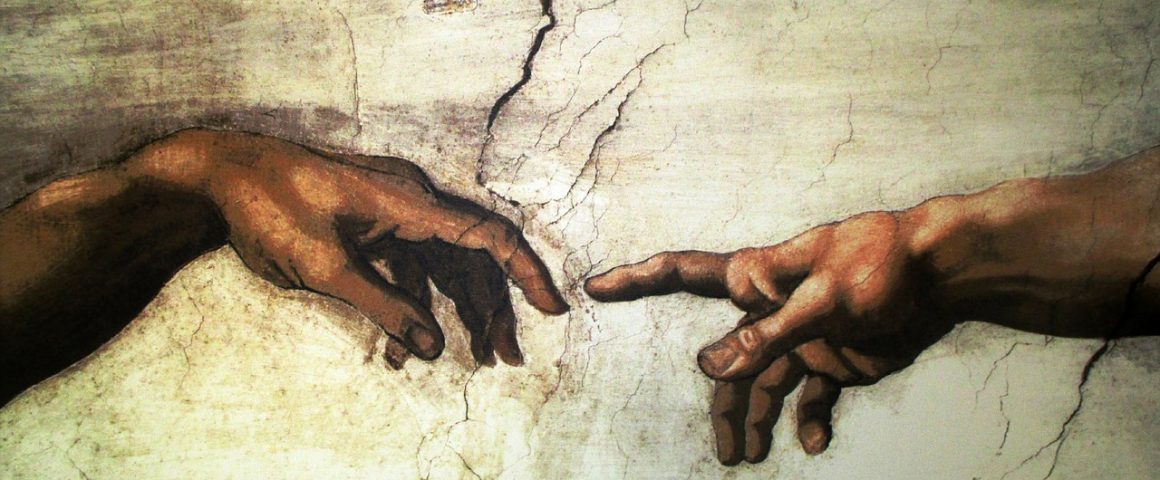 Michelangelo - Die Erschaffung Adams, Bildausschnitt