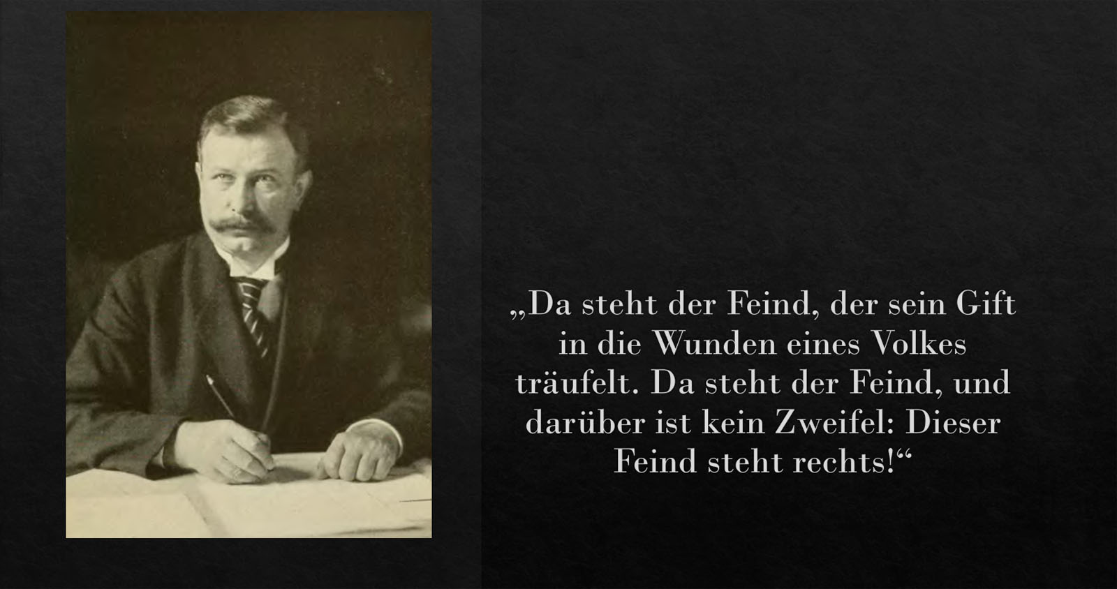 Der Feind steht rechts