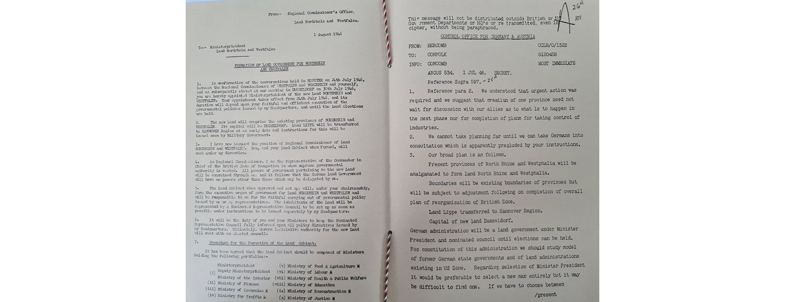 Gründungsurkunde NRW