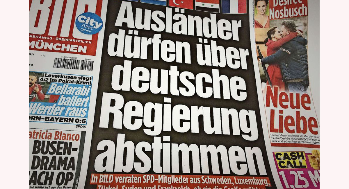 BILD-Schlagzeile - Sensationsjournalismus