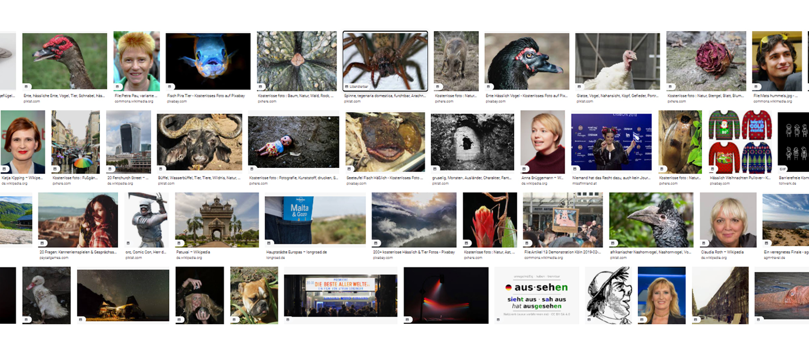 Claudia Roth und Mats Hummels. Google findet beide hässlich