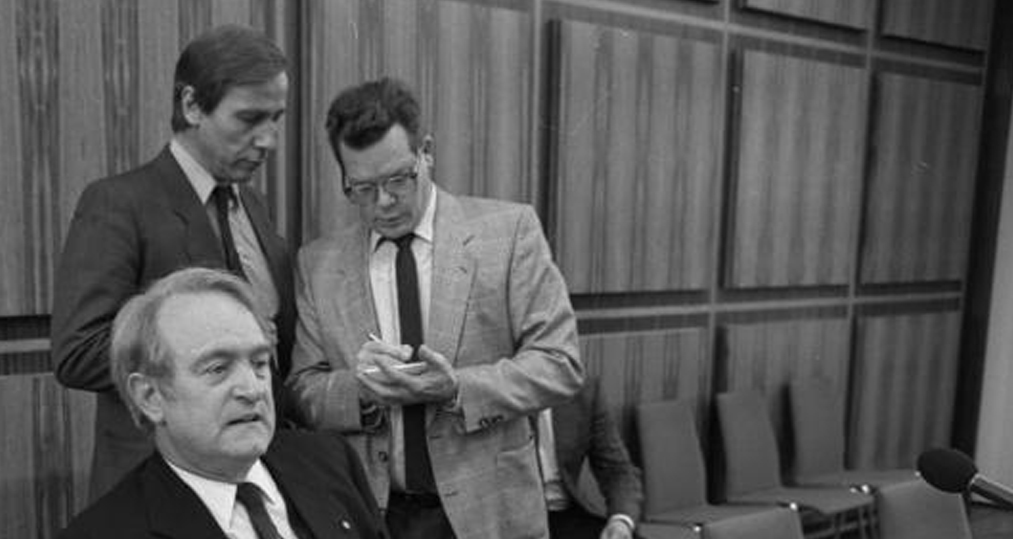 Wolfgang Clement 1986 mit Johannes Rau