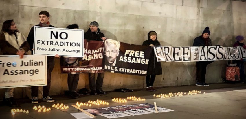 Unterstützer von Julian Assange