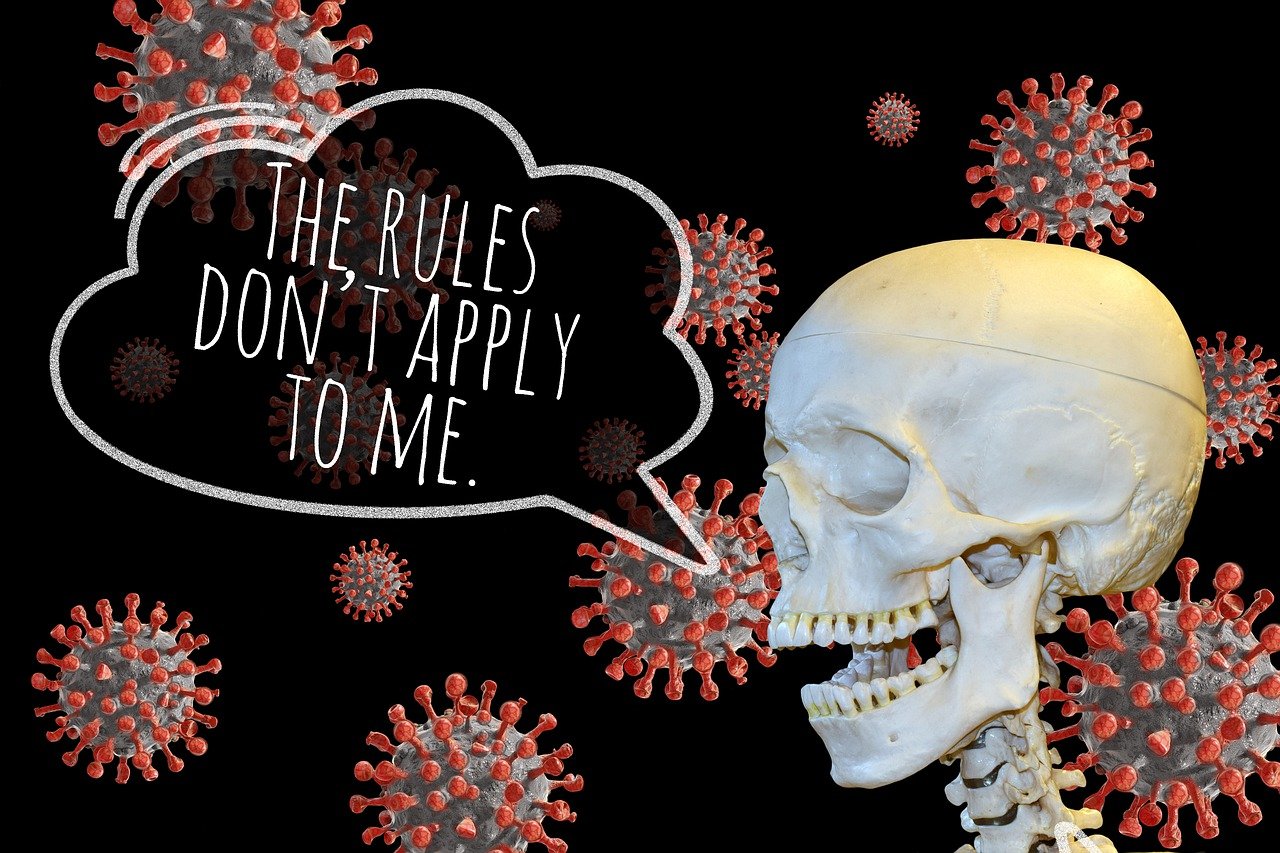 Ignoranz Corona-Regeln - Symbolbild