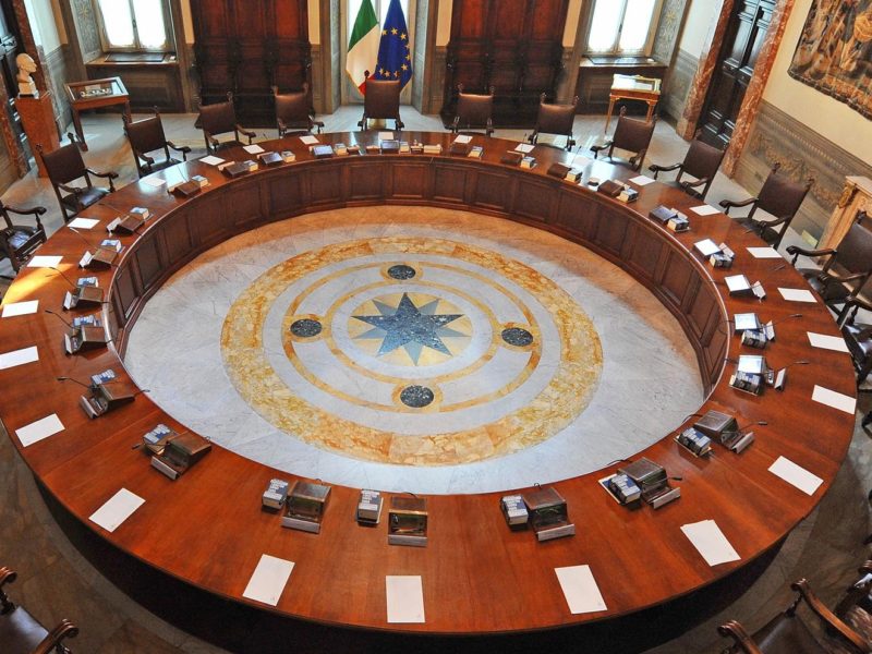 Kabinettssaal im Palazzo Chigi