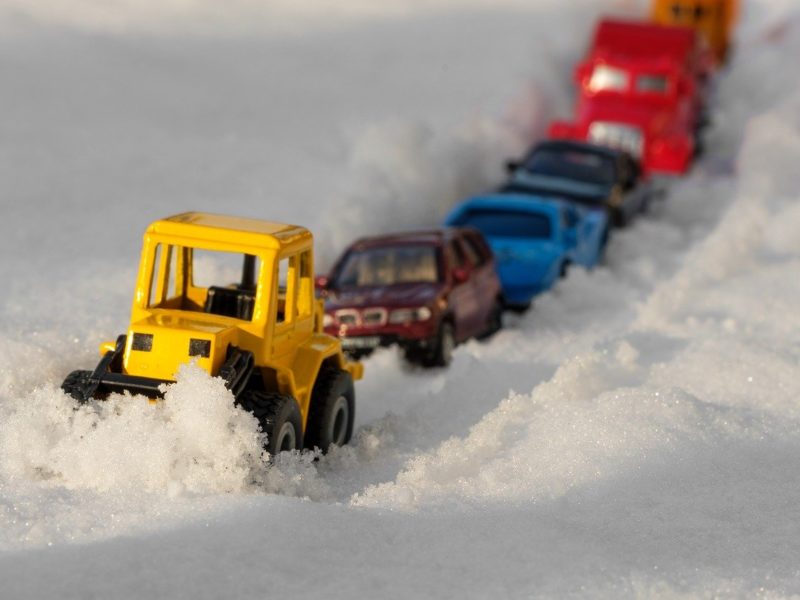 Autos im Schnee