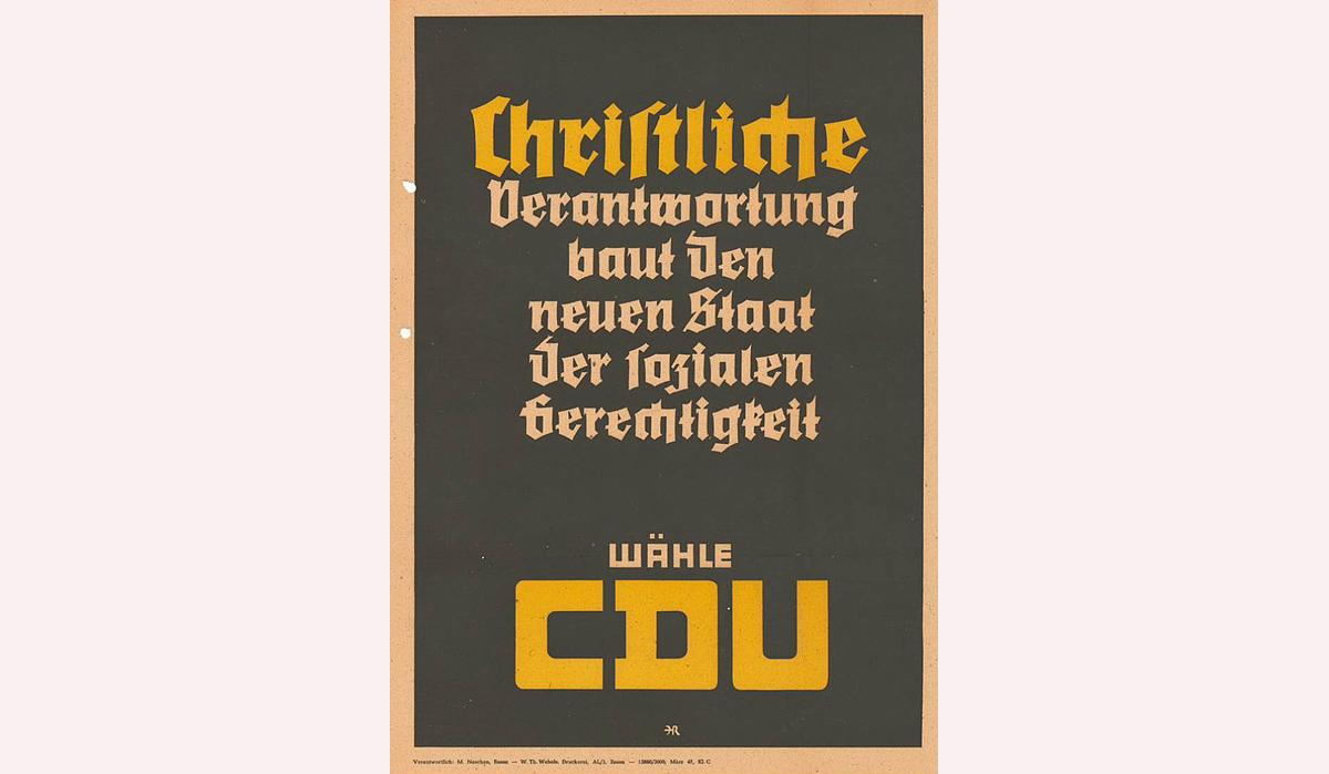Wahlplakat CDU - für soziale Gerechtigkeit