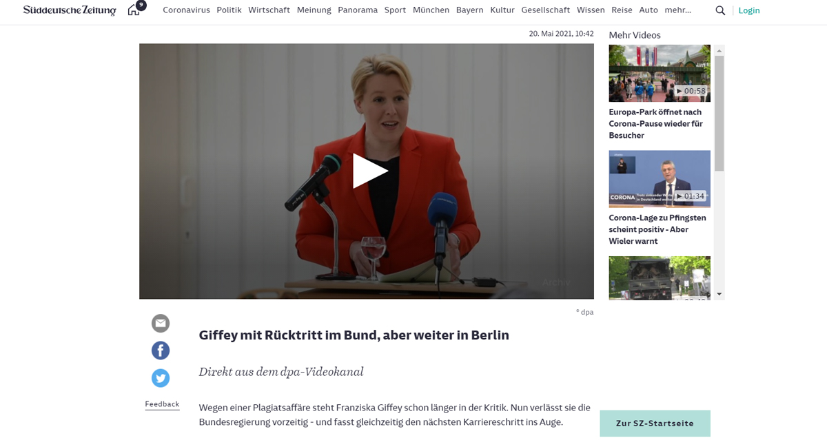 SZ Online 21.5.2021