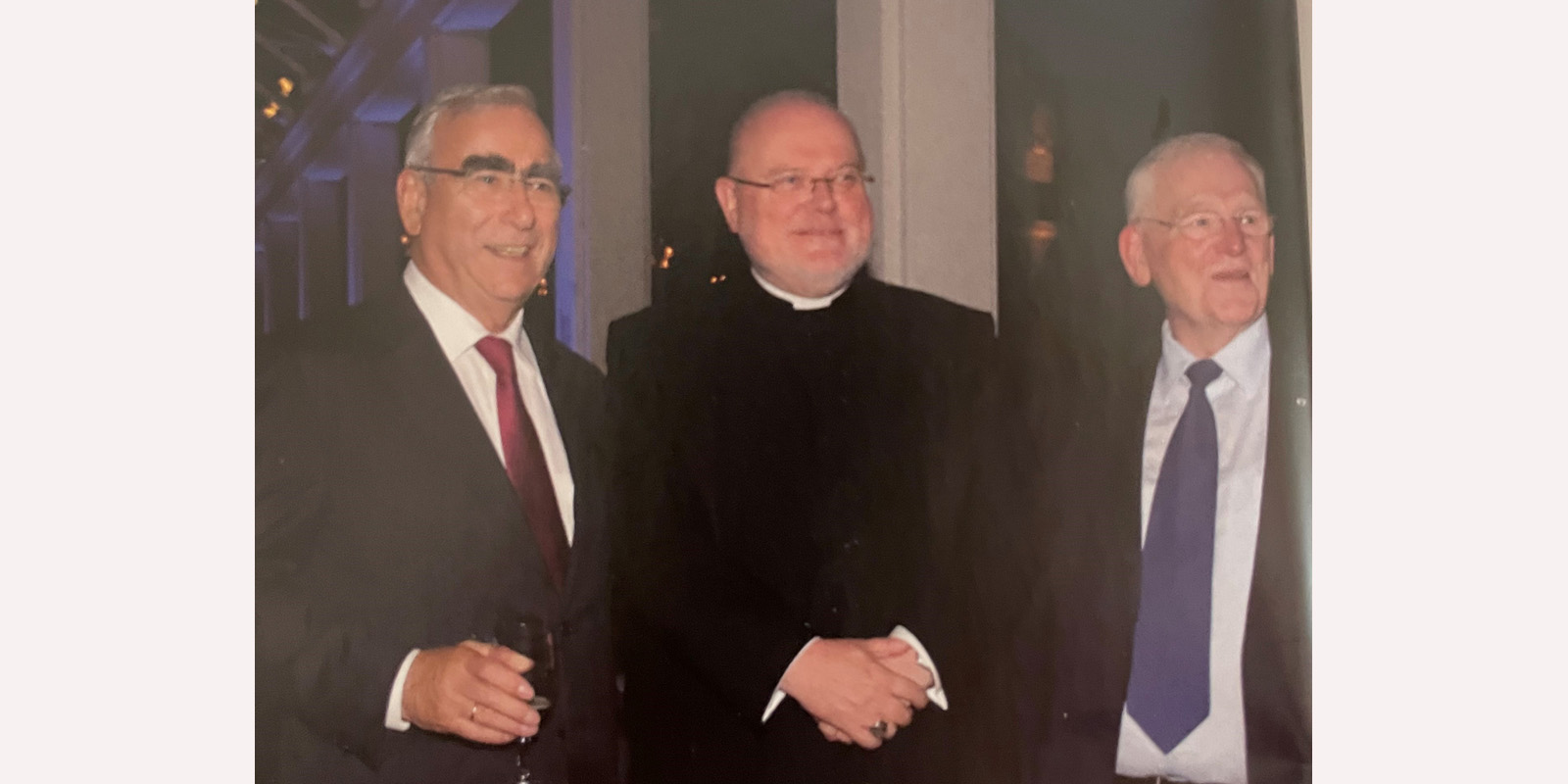 Kardinal Marx mit Friedhelm Ost und Theo Waigel, 2014