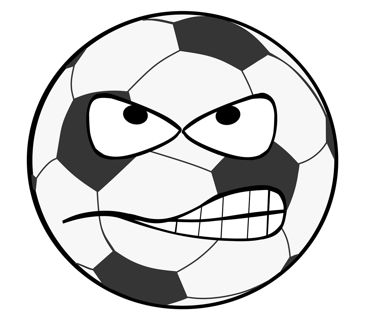 Böser Fußball-Smiley