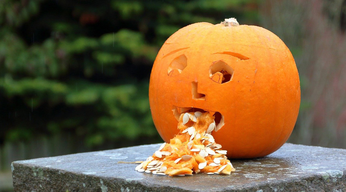 Sich übergebender Kürbis