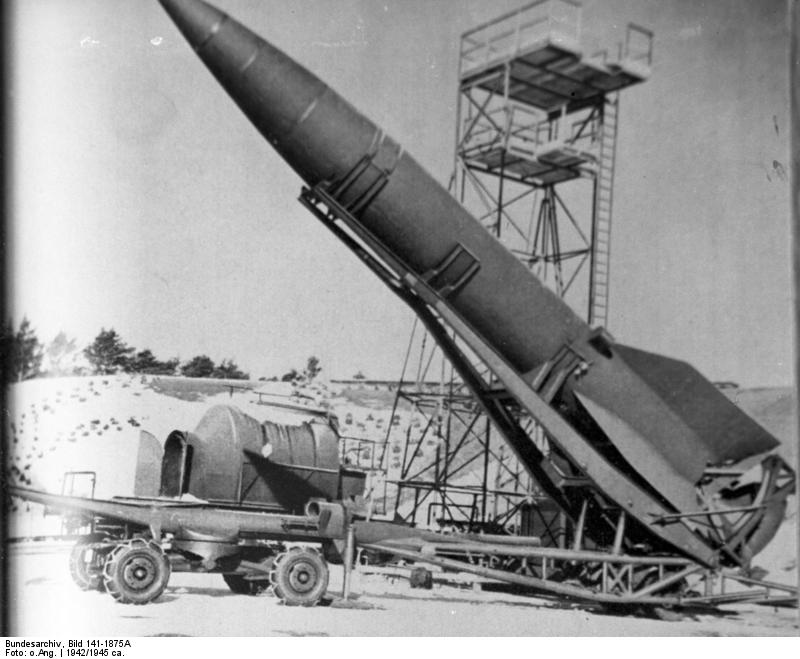 Peenemünde, V2-Rakete auf Abschussrampe
