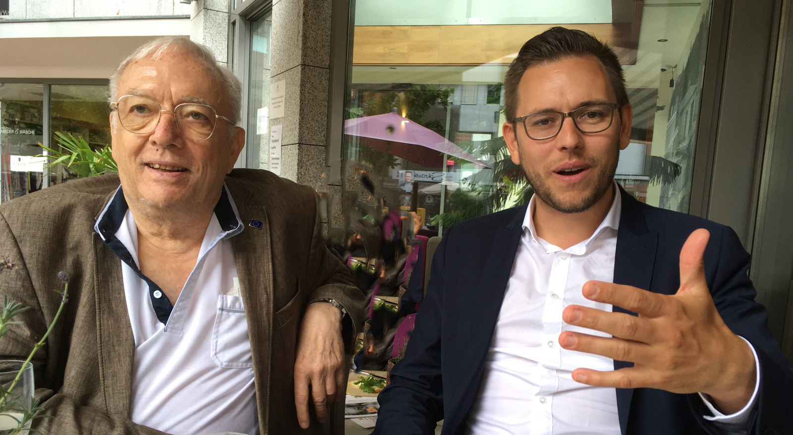 Christoph Jansen mit Jürgen Merschmeier