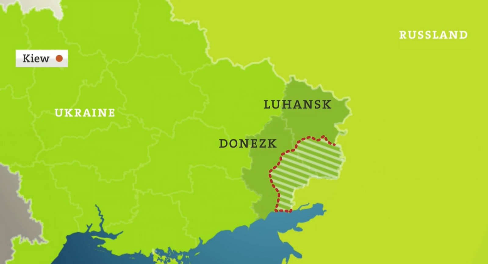 Karte Ukraine-Donbas-Russland