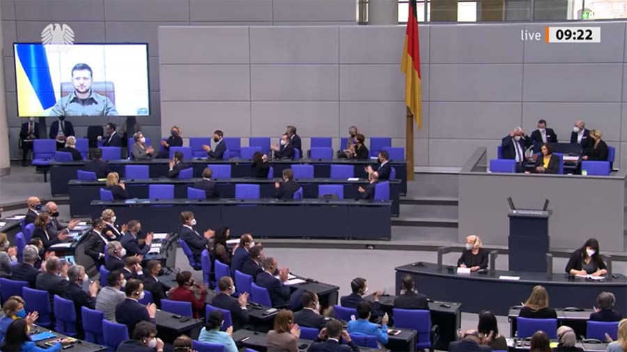 Selenskyj im Bundestag am 17.03.2022