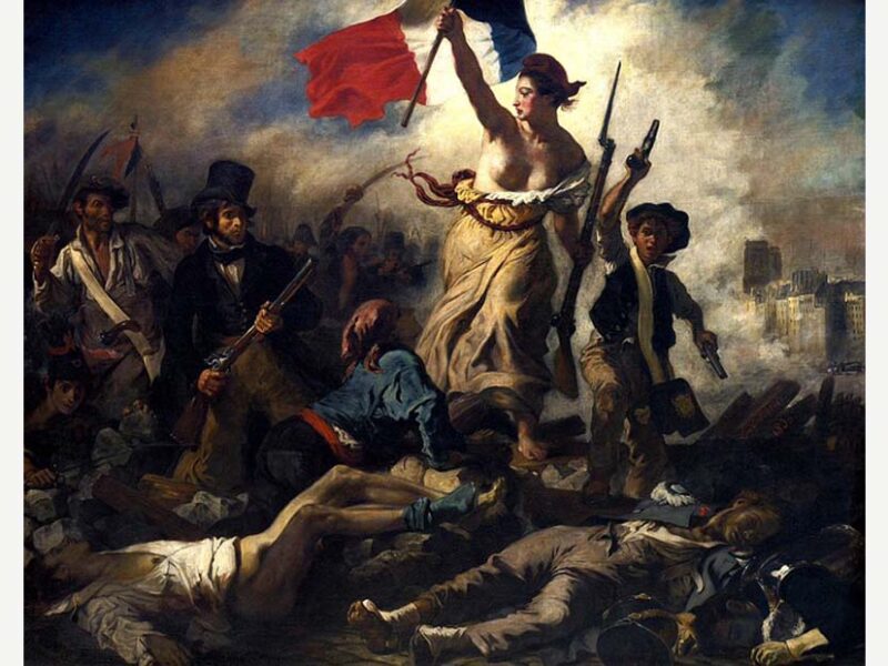 Die Freiheit führt das Volk von Eugène Delacroix