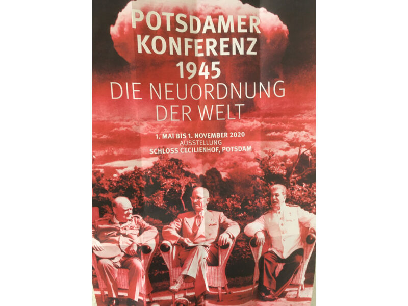 Plakat zur Ausstellung Potsdamer Konferenz