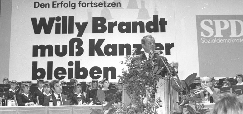 Willy Brandt im Wahlkampf 1972