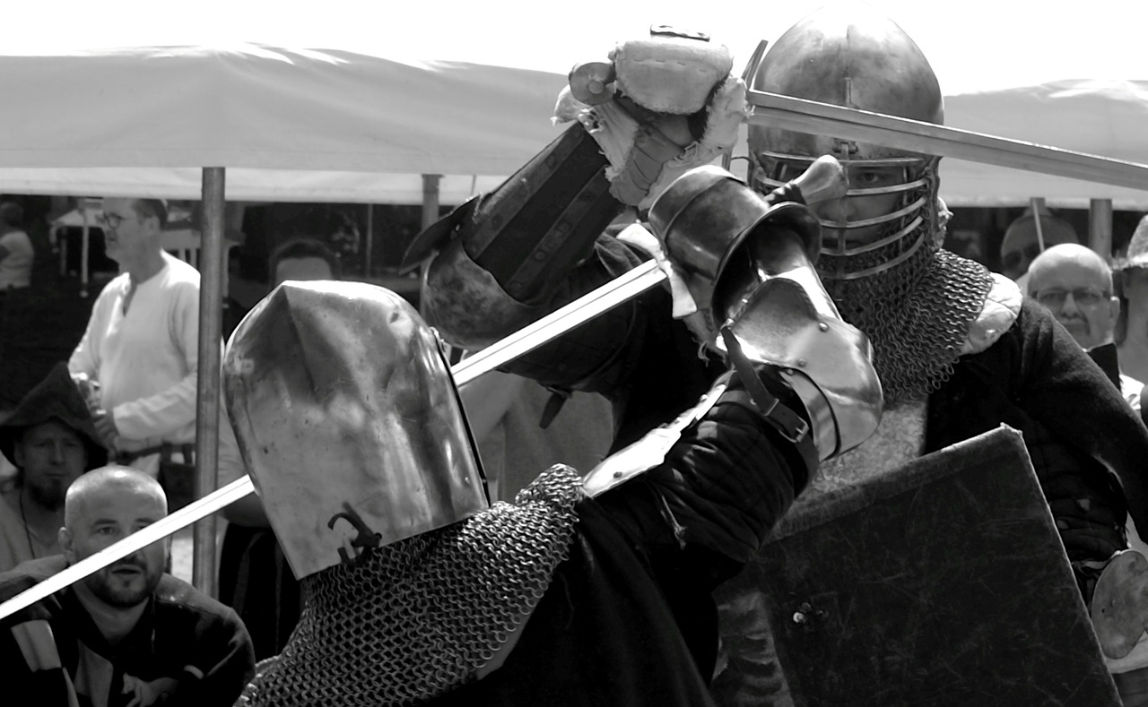 Ritter im Zweikampf