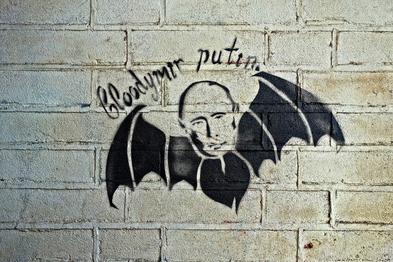 Graffiti "Bloodymir Putin"