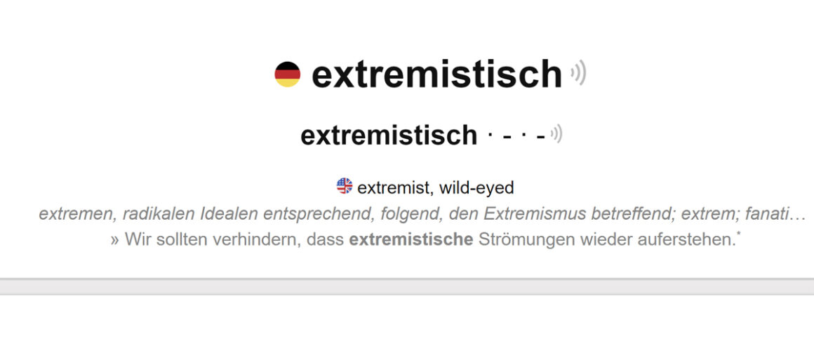 Wortform extremistisch