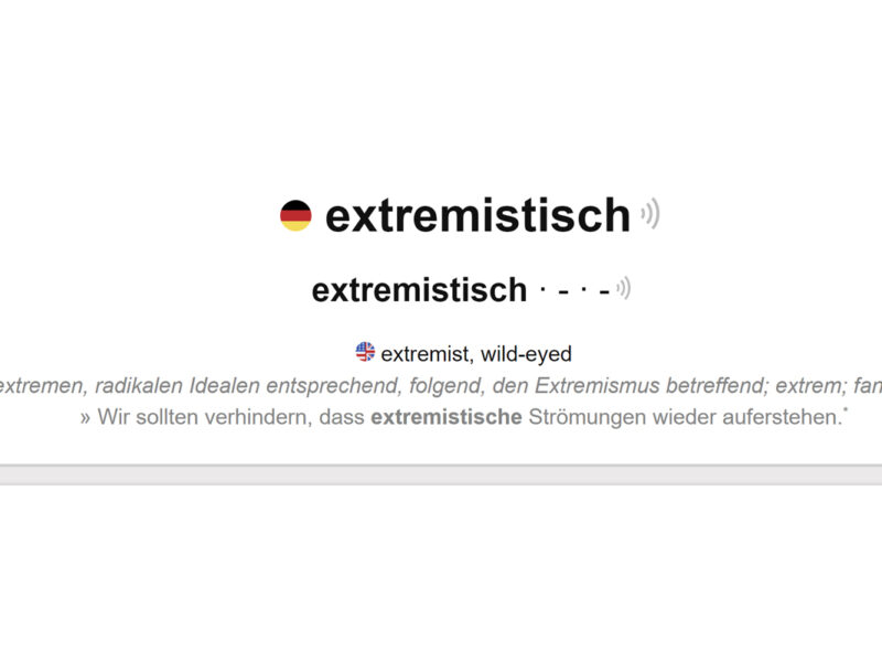 Wortform extremistisch