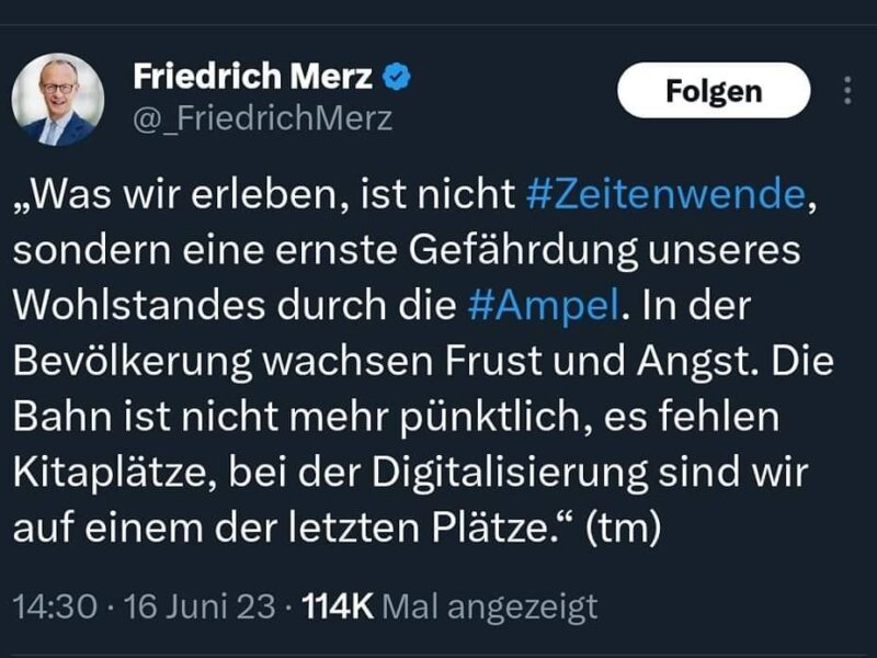 Post von Friedrich Merz
