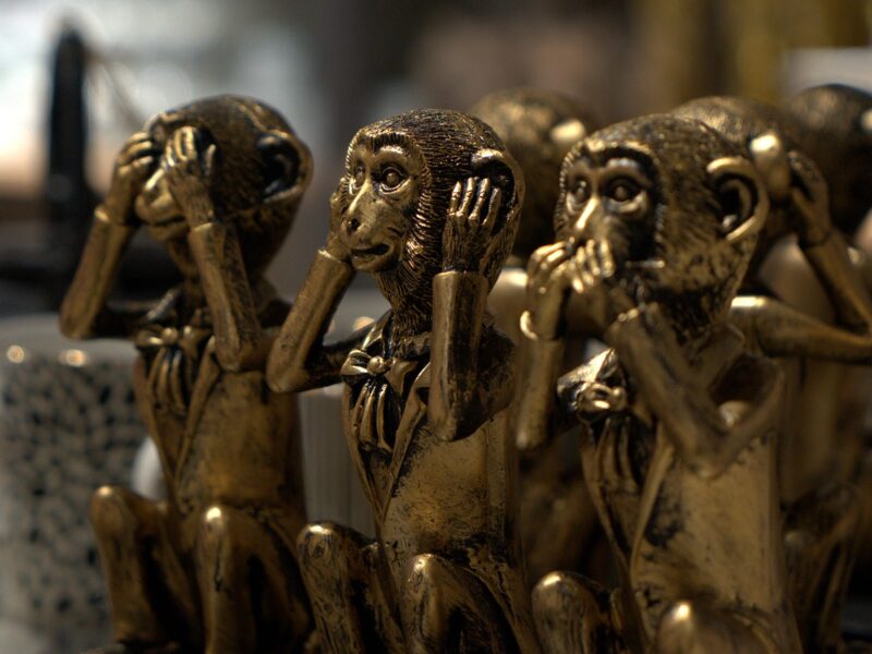 3 Affen: Nichts hören, sehen, sagen