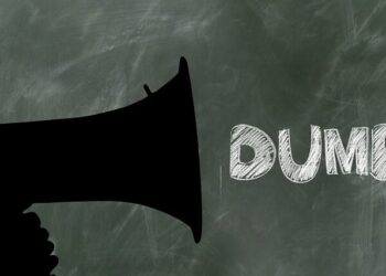 Tafelbild Megaphone mit Aufschrift Dumbass