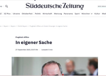 SZ online vom 27.09.2023