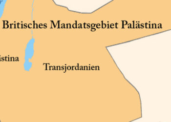 Kartendarstellung Palästina 1920